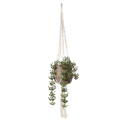 položky Závěsný koš Macrame na hrnec Ø18–19cm krémová V85cm