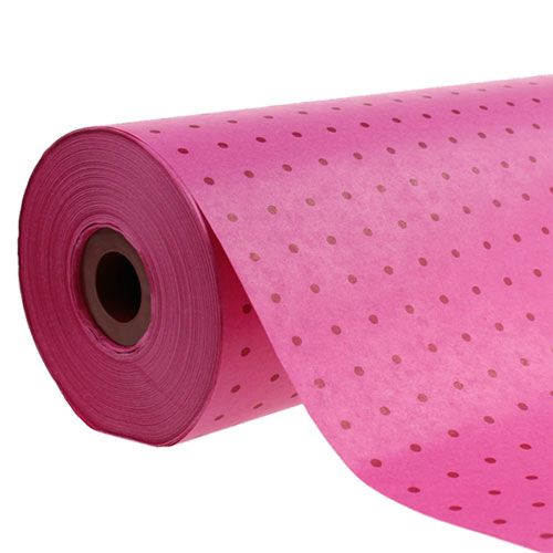 Manžetový papír 25cm 100m tečky růžový