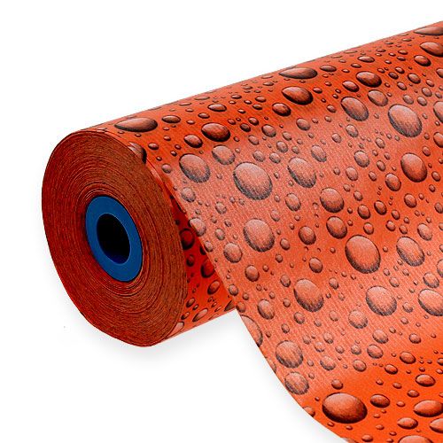 Floristik24 Manžetový papír se vzorem oranžová 25cm 100m