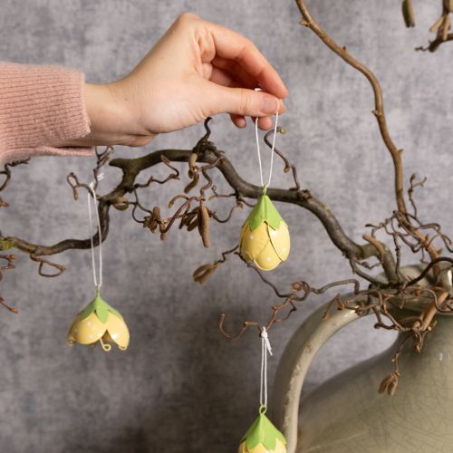 položky Kovová závěsná květina pro romantickou dekoraci do interiéru i exteriéru, 6 cm, 6 kusů