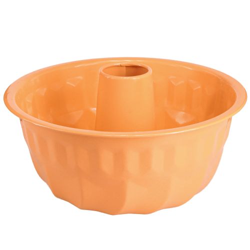 Floristik24 Kovová dekorativní forma na pečení Bundt dort oranžová Ø23cm V12cm