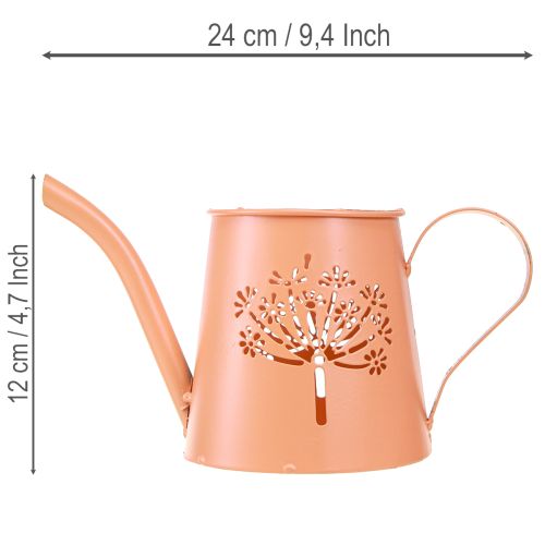 Kovové dekorativní konve na zalévání, design oranžové pampelišky, svíčky na čajové svíčky, 12 cm, 2 kusy | Floristik24.cz