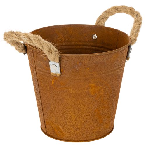 Kovový květináč s uchy, bylinkový květináč, dekorace z rezu Ø16,5 cm V15 cm nakoupit | Floristik24.cz