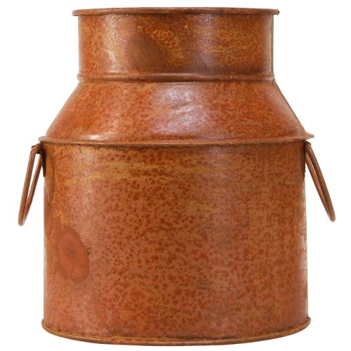 položky Konvička na mléko dekorační rez květináč kovová dekorace Ø13cm V15,5cm