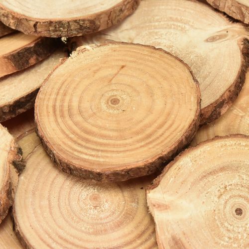 položky Mini dřevěné kotouče ozdobné kotouče na strom přírodní Ø5-7cm