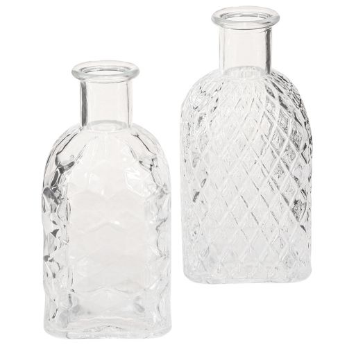 Floristik24 Mini vázičky čtvercové skleněné dekorační lahvičky H13cm 4ks
