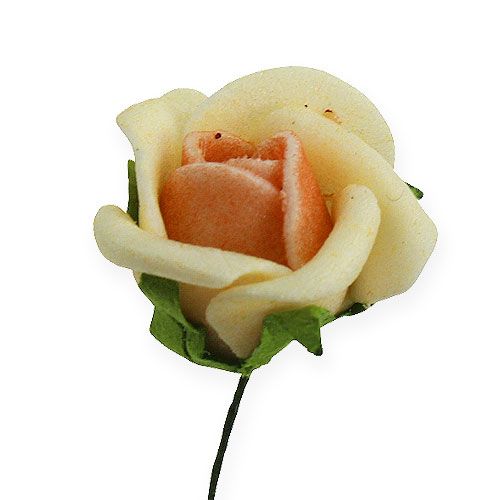 položky Mini pěnové růže Ø 1,5cm meruňka 72ks