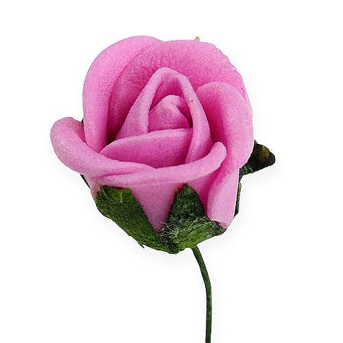 položky Mini pěnové růže Ø 1,5cm světle fialová 72ks