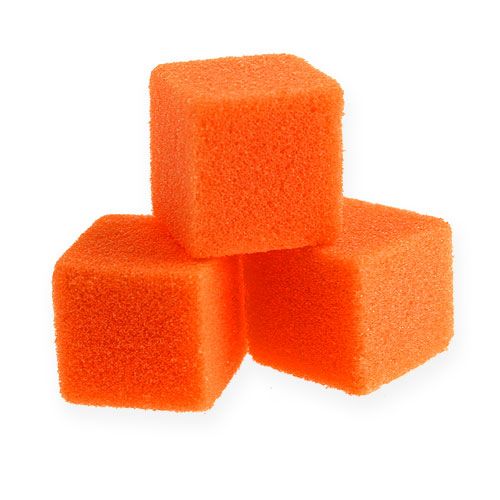 Mokrá pěnová minikostka oranžová 300p