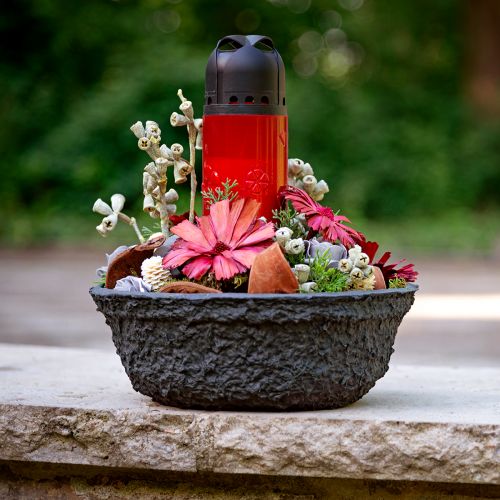 Floristik24 Oasis Black Biolit miska na rostliny Květinová miska Černá Ø26cm