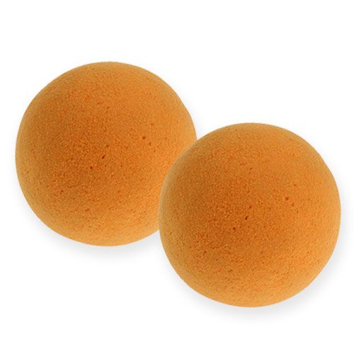 Květinové pěnové koule oranžové 9cm 4ks