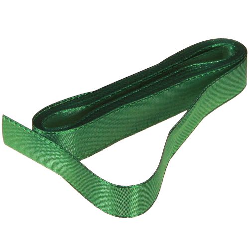 položky Dekorativní stuha zelená dárková stuha okrajová tmavě zelená 15mm 3m x 10 ks
