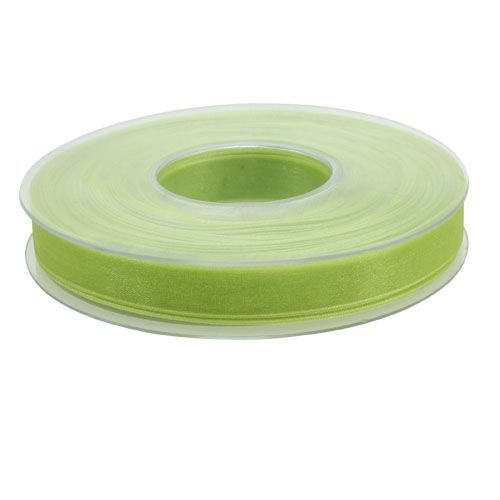 Floristik24 Organzová stuha ve světle zelené barvě 15mm 50m