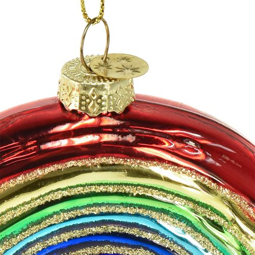 Floristik24 Skleněný duhový ornament - slavnostní vánoční ozdoba na stromeček s lesklými barvami