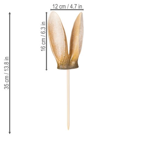 položky Velikonoční dekorace, králičí uši, nostalgické zahradní kůly pro zkrášlování zahrady o Velikonocích, 35 cm, 2 kusy