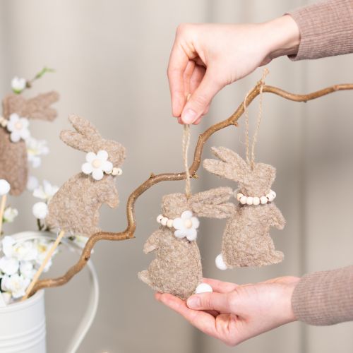 položky Závěsná dekorace velikonočního zajíčka, ideální dekorativní doplněk na výzdobu okna, 14 cm, 8 kusů