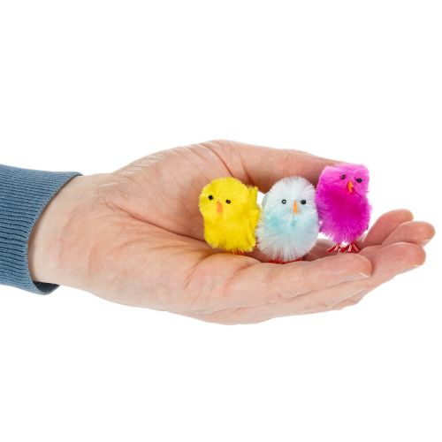 položky Sada velikonočních kuřátek pro veselé jarní dekorace a tvoření, 4 cm, 10 dílků