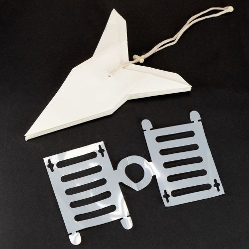 položky Papírové hvězdy ve skandinávském stylu, vánoční hvězda, krémově bílá, 45 cm, 3 ks