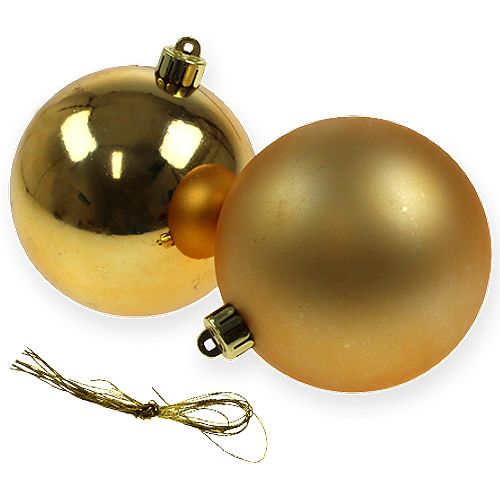 Floristik24 Vánoční koule zlatá 10cm 4ks