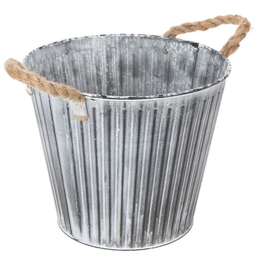 Floristik24 Květináč, dekorativní květináč s úchyty, kovový květináč na sázení Ø25,5 cm