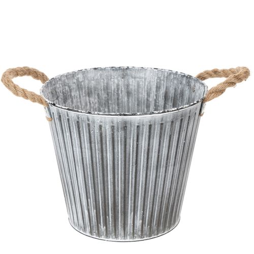 položky Květináč, dekorativní květináč s úchyty, kovový květináč na sázení Ø25,5 cm