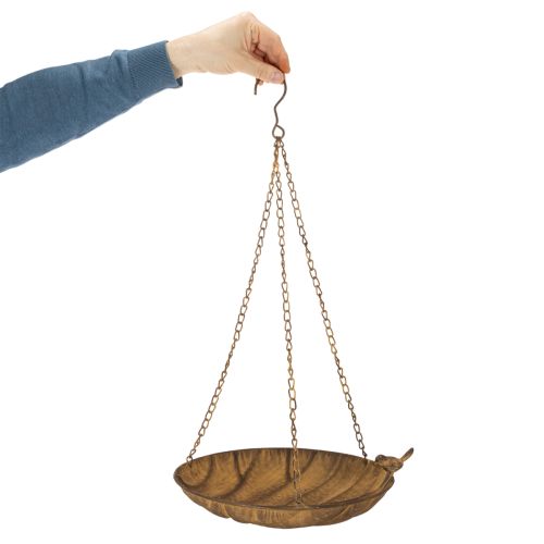 Dekorativní závěsná mísa, zahradní dekorace, rezavý vzhled, Ø31cm, D62cm | Floristik24.cz