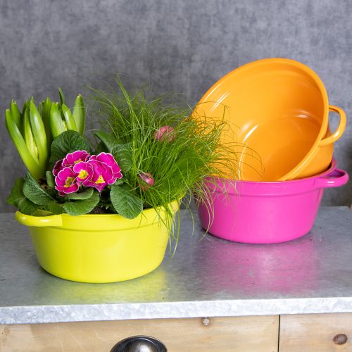 položky Plechový květináč, jarní dekorace do obývacího pokoje, 25 cm, 3 kusy