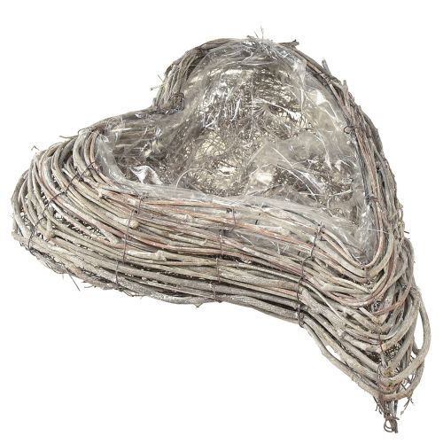položky Miska na rostliny ratanová zakřivená přírodní bílá 30x35cm 2ks