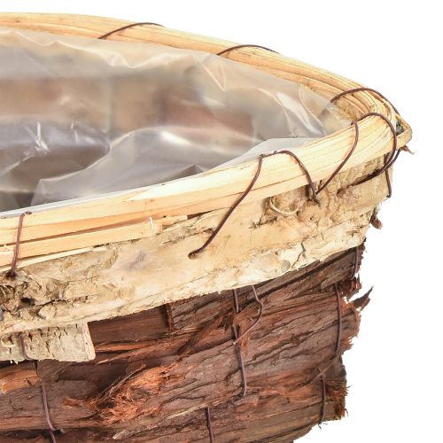 Floristik24 Dřevěná kůra rostlinných lodí 3-barevná 33,5/40/48 cm sada 3 ks