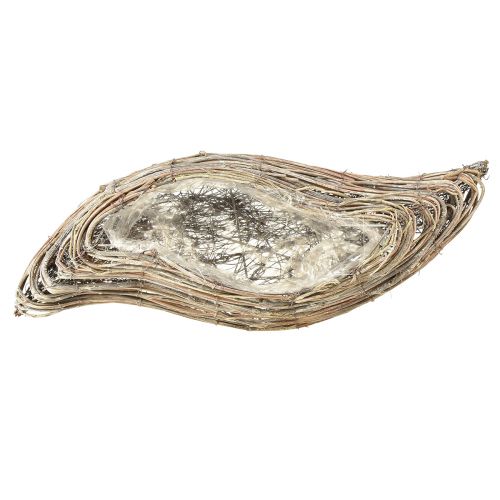 položky Rostlinná lodička rostlina vlnitý ratan přírodní bílý 45x16cm