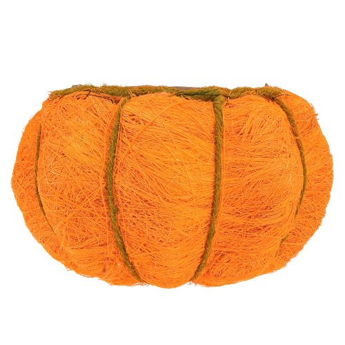 položky Květináč dýňová dekorace oranžový/žlutozelený sisal Ø21cm V12cm