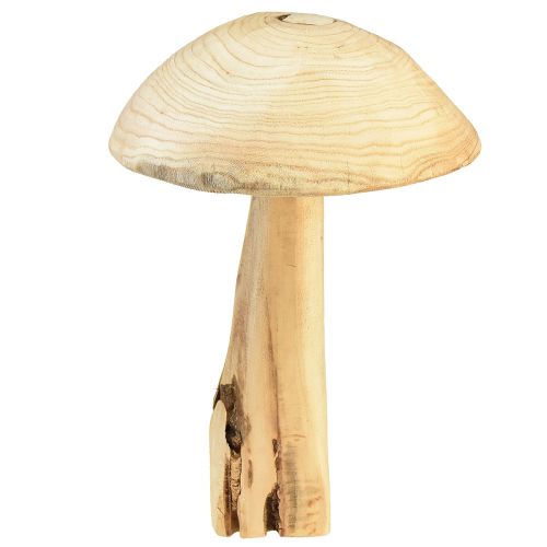Floristik24 Socha houby z přírodního jilmového dřeva - Rustikální design, 37 cm - Stylová dekorace do zahrady a interiéru