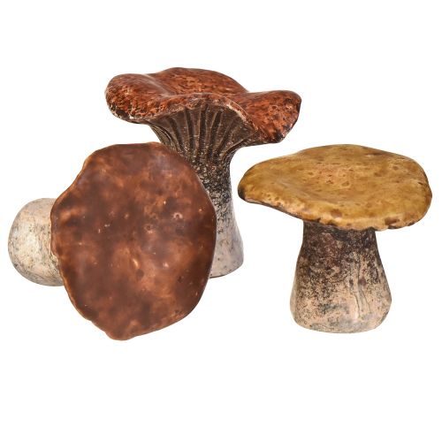 položky Přírodou inspirované houbové dekorační figurky – různé odstíny hnědé, 6,4 cm – okouzlující akcenty pro zahradu a dům, balení 3 ks