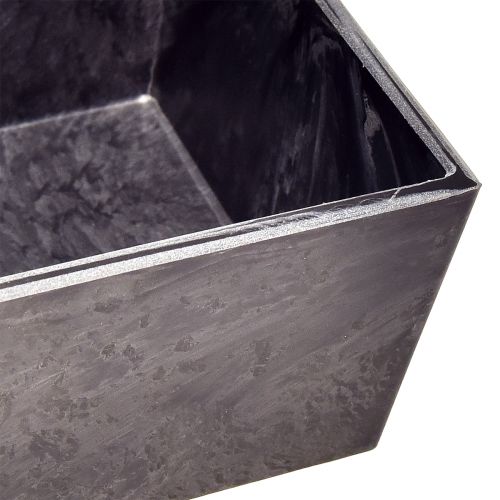 Floristik24 Všestranný šedý plastový podnos na výsadbu – obdélníkový, 37 cm – ideální pro vnitřní i venkovní zahradnictví – balení po 4 kusech
