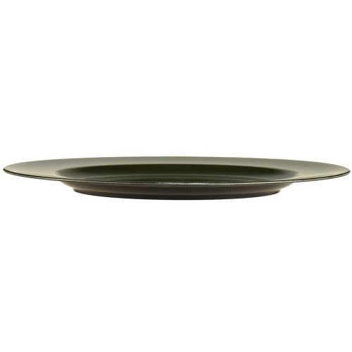 položky Elegantní tmavě zelený plastový talíř 28 cm 4ks
