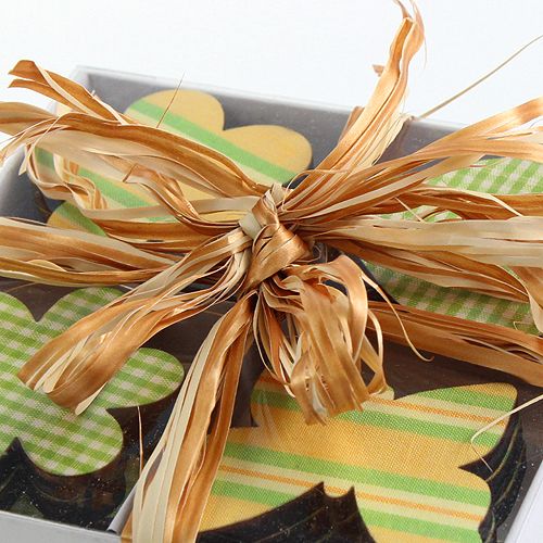 Floristik24 Rafiová stuha dvoubarevná zlatá krémová 200m