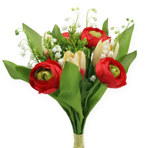 Floristik24 Kytice ranunculus, kytice tulipánů, červená