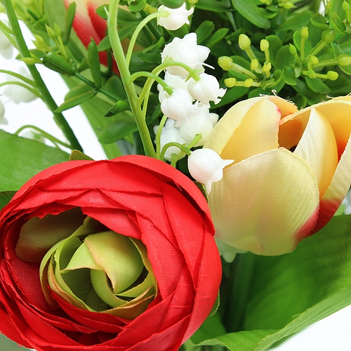položky Kytice ranunculus, kytice tulipánů, červená