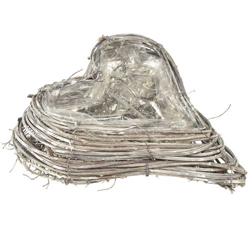 Floristik24 Ratanové srdce rostlina srdce ratanové liány přírodní bílé 20x24cm