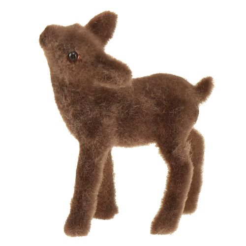 položky Dekorativní figurky jelenů Vánoční hnědý hejnový jelen s kolouchem v sadě V9/5,5cm 4 kusy