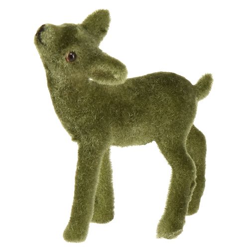 položky Dekorativní figurky jelenů Vánoční zelený hejnový jelen s kolouchem v sadě V9/5,5cm 4 kusy