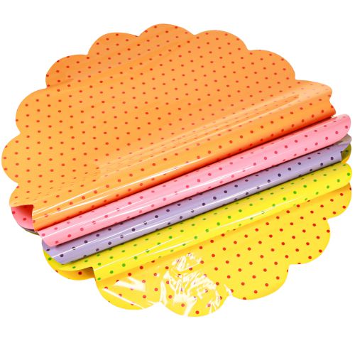 Floristik24 Květinová manžeta Rondella Dots s puntíky Ø54cm 100 ks
