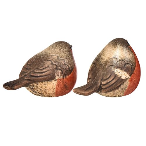 položky Keramické figurky Robin – červené a přírodní tóny, 5,4 cm – ideální pro zahradu a domov – balení 4 ks