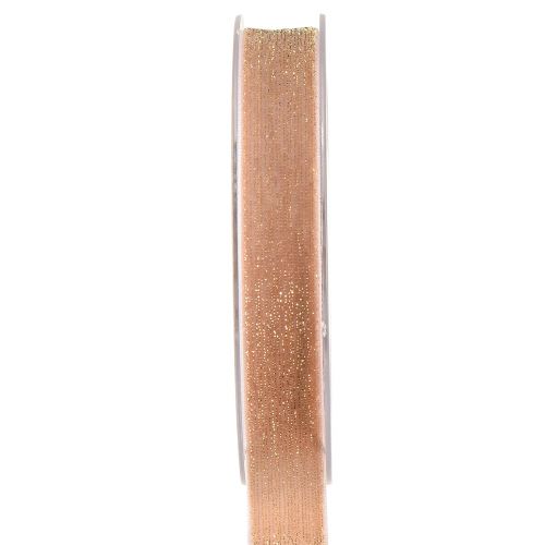 Sametová stuha třpytivá růžová zlatá ozdobná stuha sametová 20mm 10m