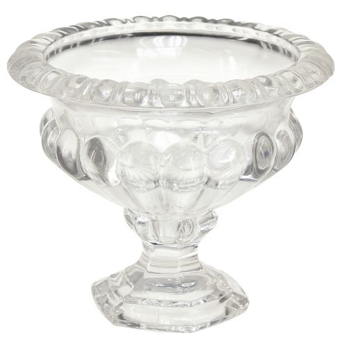 položky Klasická skleněná mísa s podstavcem ve vintage designu – Čirá, Ø13cm x 11 cm – Všestranné použití pro dekoraci trofejí