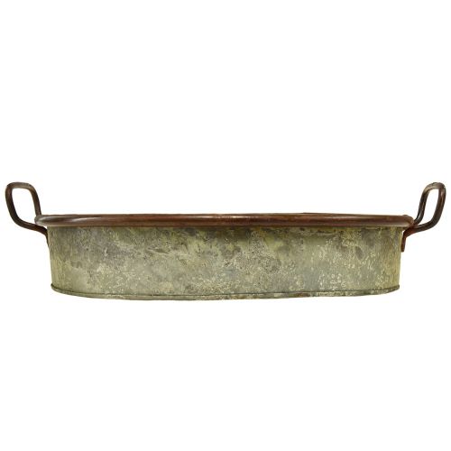 položky Mísa oválná kovová podnosová rukojeť rez 46/52 cm sada 2 ks