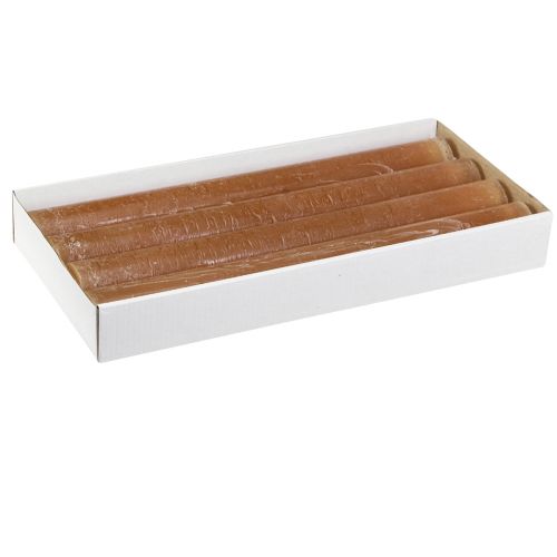 položky Kuželové svíčky stolní svíčky karamelové 34mm x 300mm 4 ks