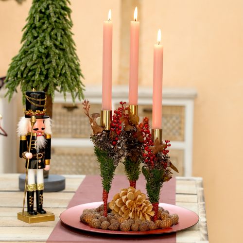 Floristik24 Zlatý kovový svícen moderní 21,5 cm 4 kusy