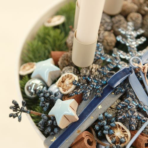 Kovový svícen na tyčce, béžový, V11 cm, 4 kusy | Floristik24.cz