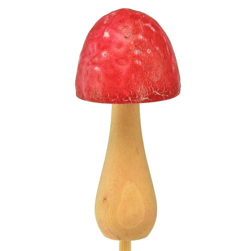 položky Květinová zátka houbová dekorativní dřevěná zátka červená Ø2,5cm 8 kusů